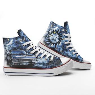 Supernatural Custom Sneakers Chevrolet Impala Custom Shoes High Top Shoes | Favorety CA