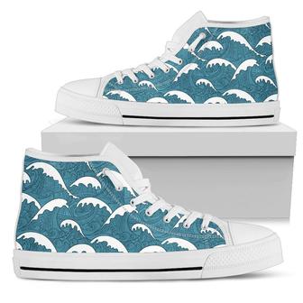 Surf Wave Tribal Design Women High Top Shoes - Monsterry AU