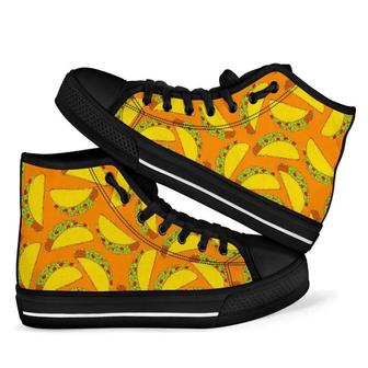 Taco Pattern Print Men Women's High Top Shoes - Monsterry DE