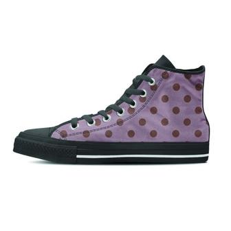 Tan And Brown Tiny Polka Dot Men's High Top Shoes - Monsterry