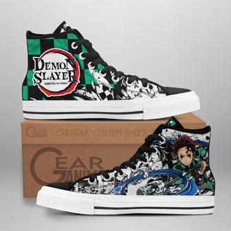 Tanjiro Water High Top Shoes Custom Anime Demon Slayer Sneakers | Favorety UK