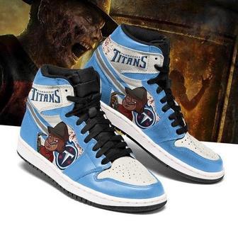 Tennessee Titans Horror Jordan High Top Shoes Sport Sneakers | Favorety UK