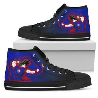 Texas Rangers Goku Saiyan Power High Top Shoes | Favorety