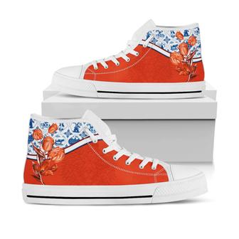 The Dutch Koningsdag High Top Shoes, The Netherlands Kings Day - Monsterry