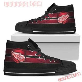 The Shield Detroit Red Wings High Top Shoes Sport Sneakers | Favorety DE