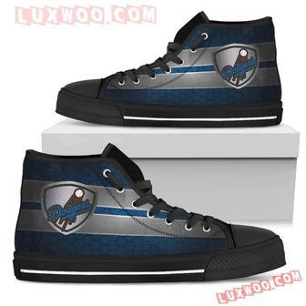 The Shield Los Angeles Dodgers High Top Shoes Sport Sneakers | Favorety CA