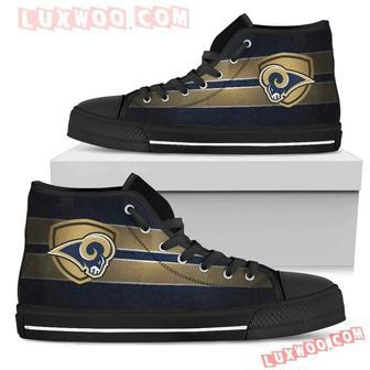 The Shield Los Angeles Rams High Top Shoes Sport Sneakers | Favorety CA