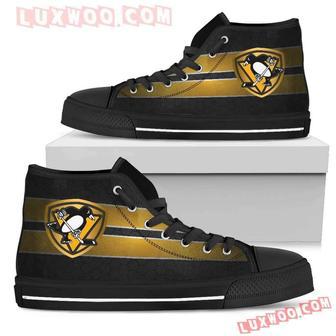 The Shield Pittsburgh Penguins High Top Shoes Sport Sneakers | Favorety UK