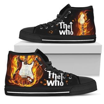 The Who Sneakers Fire Guitar High Top Shoes Gift For Music Fan | Favorety DE