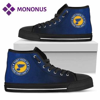 They Hate Us Cause They Aint Us St. Louis Blues High Top Shoes Black | Favorety UK