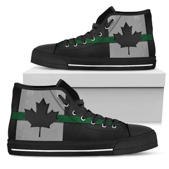 Thin Green Line Canada Men's High Top Shoes - Monsterry DE