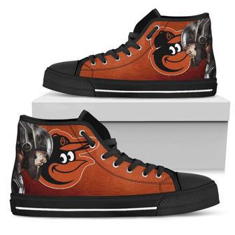 Thor Head Beside Baltimore Orioles High Top Shoes | Favorety AU