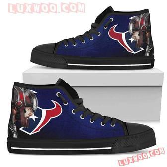 Thor Head Beside Houston Texans High Top Shoes Sport Sneakers | Favorety AU