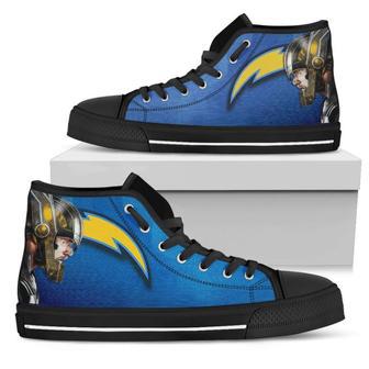 Thor Head Beside Los Angeles Chargers High Top Shoes | Favorety DE