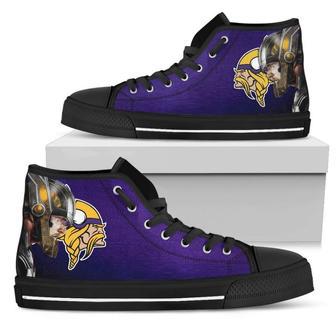 Thor Head Beside Minnesota Vikings High Top Shoes | Favorety UK