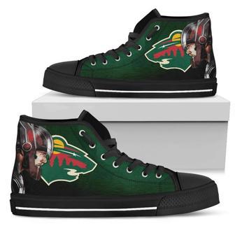 Thor Head Beside Minnesota Wild High Top Shoes | Favorety DE