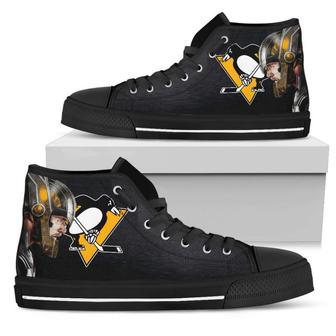 Thor Head Beside Pittsburgh Penguins High Top Shoes | Favorety AU