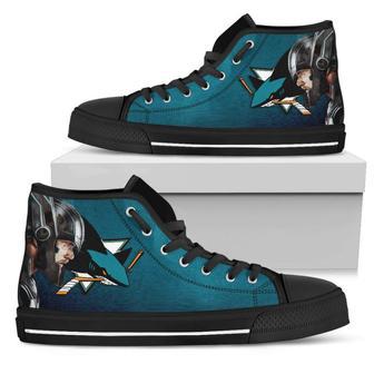 Thor Head Beside San Jose Sharks High Top Shoes | Favorety