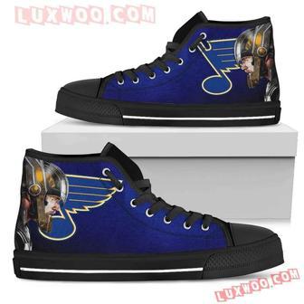 Thor Head Beside St Louis Blues High Top Shoes Sport Sneakers | Favorety AU