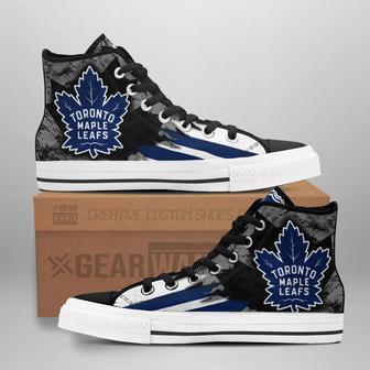 Toronto Maple Leafs High Top Shoes Custom American Flag Sneakers | Favorety UK