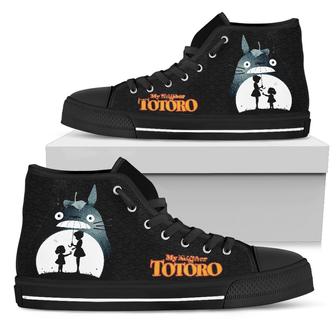 Totoro Belly Sneakers High Top Shoes My Neighbor Totoro - Monsterry