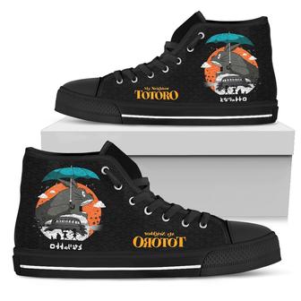 Totoro Sneakers High Top Shoes Fan Anime Gift - Monsterry UK