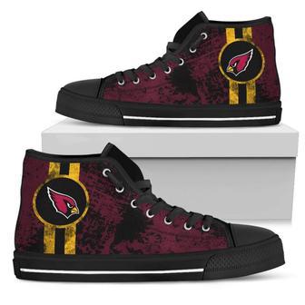 Triple Stripe Bar Dynamic Arizona Cardinals High Top Shoes | Favorety