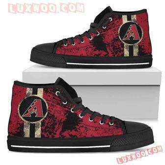 Triple Stripe Bar Dynamic Arizona Diamondbacks High Top Shoes Sport Sneakers | Favorety CA