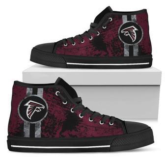 Triple Stripe Bar Dynamic Atlanta Falcons High Top Shoes | Favorety