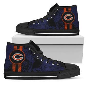 Triple Stripe Bar Dynamic Chicago Bears High Top Shoes | Favorety