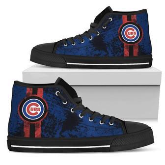 Triple Stripe Bar Dynamic Chicago Cubs High Top Shoes | Favorety CA