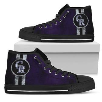 Triple Stripe Bar Dynamic Colorado Rockies High Top Shoes | Favorety AU