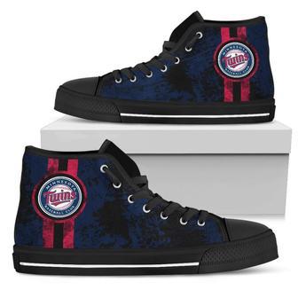 Triple Stripe Bar Dynamic Minnesota Twins High Top Shoes | Favorety UK