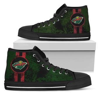 Triple Stripe Bar Dynamic Minnesota Wild High Top Shoes | Favorety CA