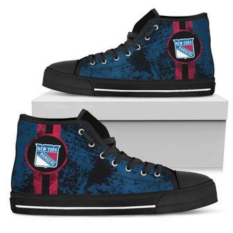 Triple Stripe Bar Dynamic New York Rangers High Top Shoes | Favorety DE