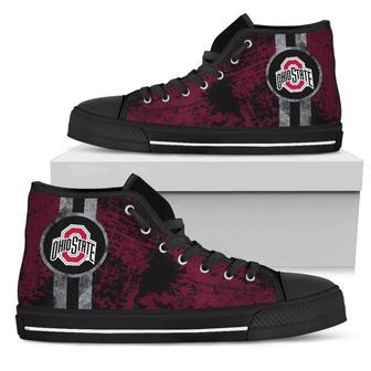 Triple Stripe Bar Dynamic Ohio State Buckeyes High Top Shoes | Favorety UK