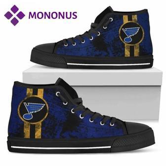 Triple Stripe Bar Dynamic St. Louis Blues High Top Shoes Black | Favorety AU