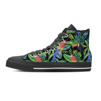 Tropical Bird Hawaiian Print Women's High Top Shoes - Monsterry AU