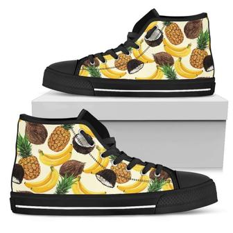 Tropical Fruits Pattern Print Women's High Top Shoes - Monsterry CA