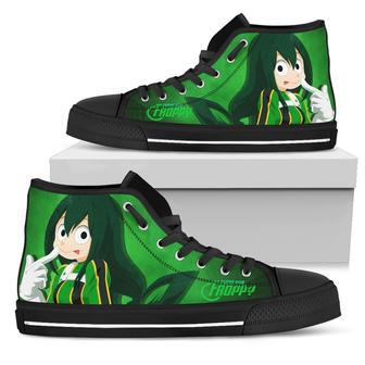 Tsuyu Asui Sneakers My Hero Academia High Top Shoes Anime | Favorety