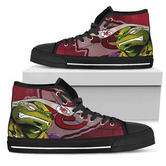 Turtle Kansas City Chiefs Ninja High Top Shoes | Favorety