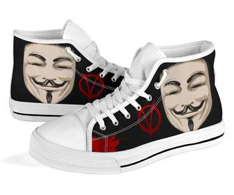 V For Vendetta Sneakers High Top Shoes Fan Gift Idea | Favorety AU