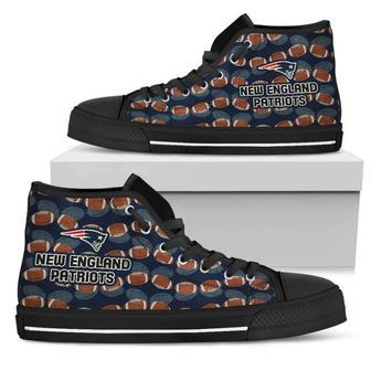 Wave Of Ball New England Patriots High Top Shoes | Favorety UK