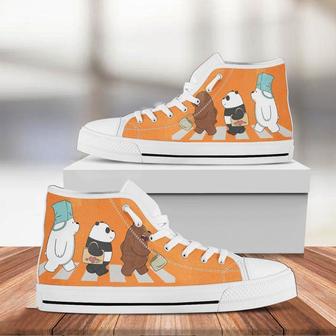 We Bare Bears Cartoon Shoes Canvas Shoes Prints Shoes High Top Shoes - Monsterry UK