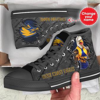 West Coast Eagles Macost High Top Shoes - Monsterry
