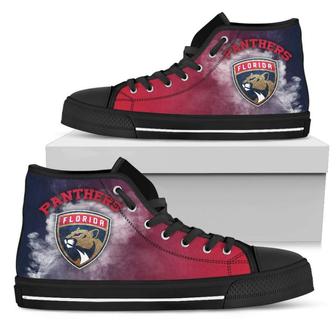 White Smoke Vintage Florida Panthers High Top Shoes - Monsterry DE