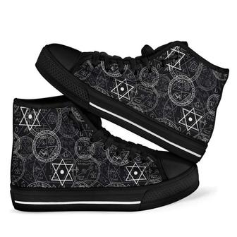 Wiccan Witch Pagan Men Women's High Top Shoes - Monsterry