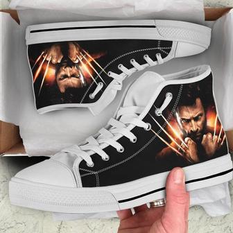 Wolverine Hi Tops Wolverine Custom Shoes Look Like Gift Christmas High Top Shoes - Monsterry