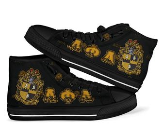 Wonder Print Footwear - Alpha Phi Alpha High Top Shoes - Monsterry AU