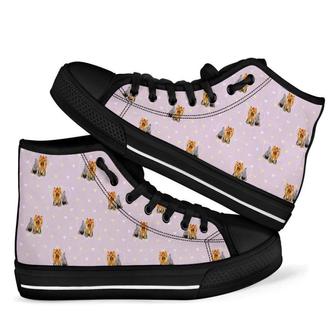 Yorkshire Terrier Dog Puppy Men Women's High Top Shoes - Monsterry CA